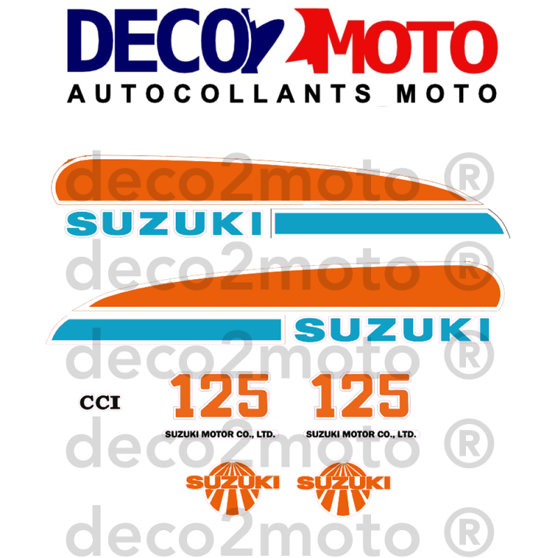 Kit autocollants Suzuki 125 TS 1975