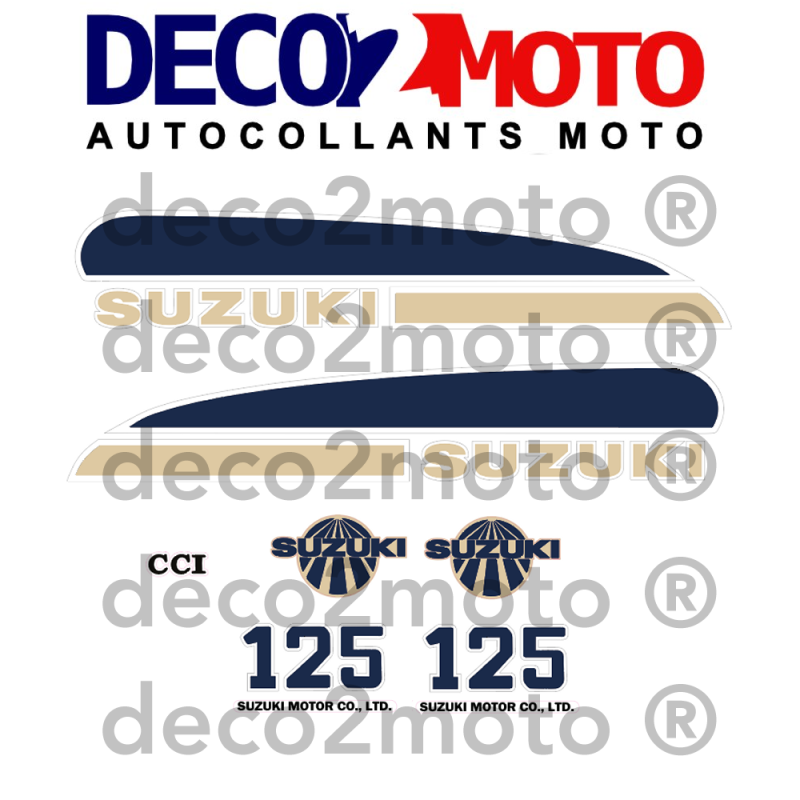 Kit autocollants pour Suzuki 125 TS 1975