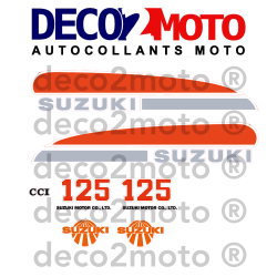 Kit autocollants pour Suzuki 125 TS 1975