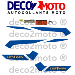 Autocollants Moto Honda CB 125 Twin T1 Bleue