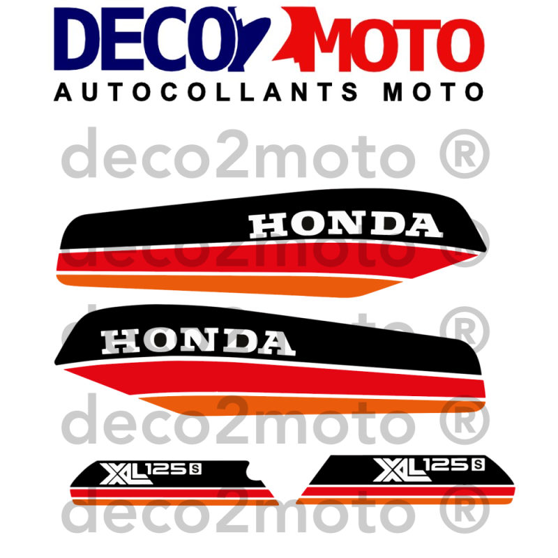 Kit autocollants Moto Honda 125 XLS 1980