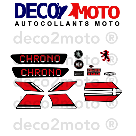 Stickers Peugeot 103 Chrono Noir