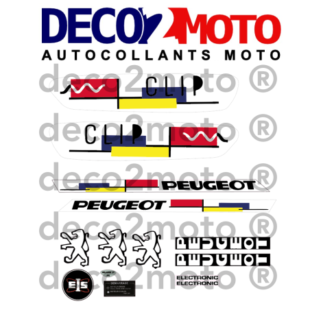 Kit déco mobylette Peugeot 103 Clip blanc