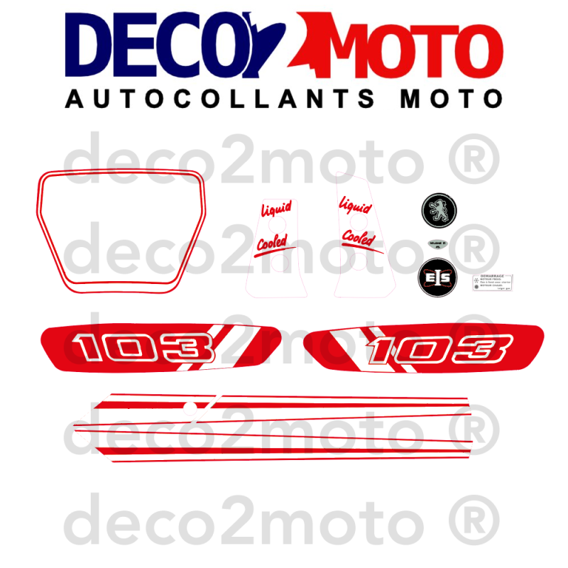 Autocollant Peugeot 103 RCX LC Racing