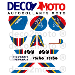 Kit déco complet pour Peugeot 103 SP Turbo phase 2