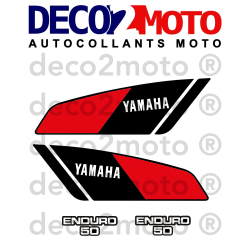 Kit stickers Yamaha 125 DTMX 1978 Réservoir BLANC