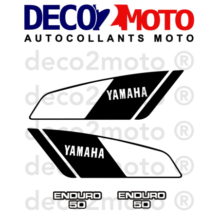 Kit Stickers Yamaha 50 DTMX 1978 Réservoir Rouge