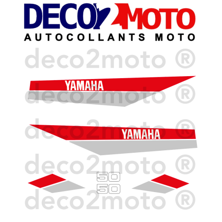 Kit déco moto Yamaha 50 DTMX 1980 Réservoir noir