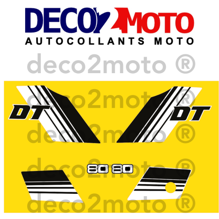 Kit autocollant pour Yamaha 80 DTMX 1981 Réservoir Jaune