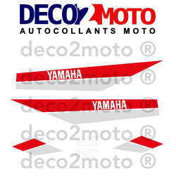 Kit autocollants Yamaha 125 DTMX 1980 pour moto réservoir Noir