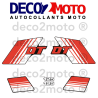 Kit autocollants Yamaha 125 DTMX 1981 Réservoir Noir