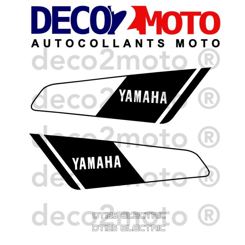 Kit déco moto YAMAHA 125 DTE 1978 Bleue