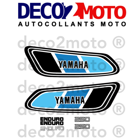 Déco moto Yamaha 250 DTMX Noire 1977