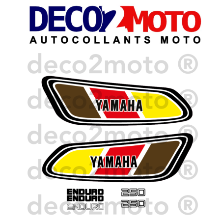 Déco moto Yamaha 250 DTMX Noire 1977