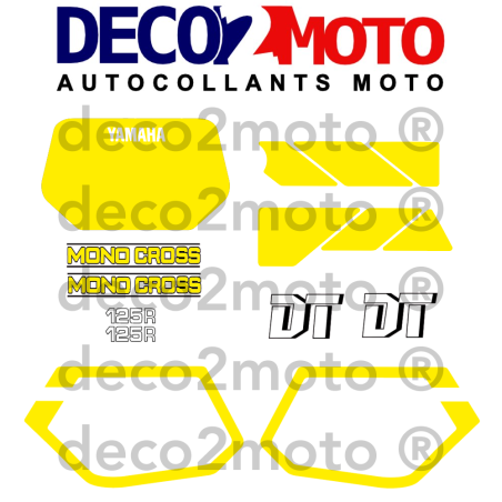 Kit déco moto complet YAMAHA 125 DTR 1991 Bleue