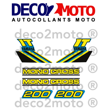 Kit stickers complet moto YAMAHA 200 IT 1984