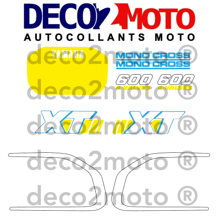 Kit déco complet YAMAHA 600 XT 2KF Bleue