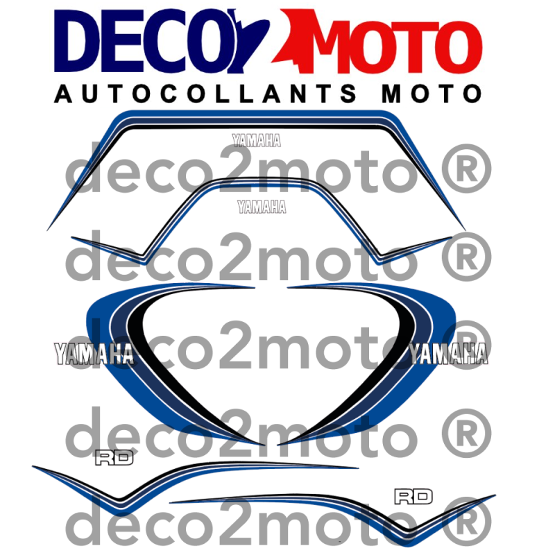 Kit stickers Yamaha RD 80 MX 1983 complet !