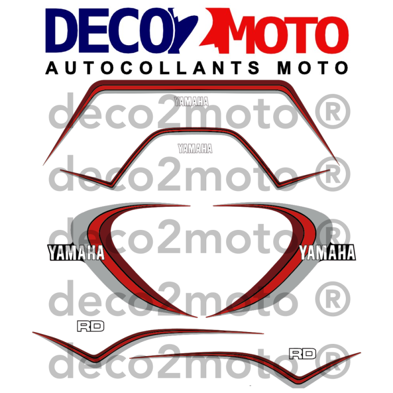 Kit stickers Yamaha RD 80 MX 1983 complet !