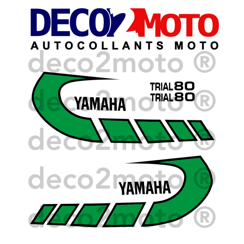 Kit déco moto Yamaha 80 TY Vert