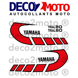Kit déco moto Yamaha 80 TY Rouge