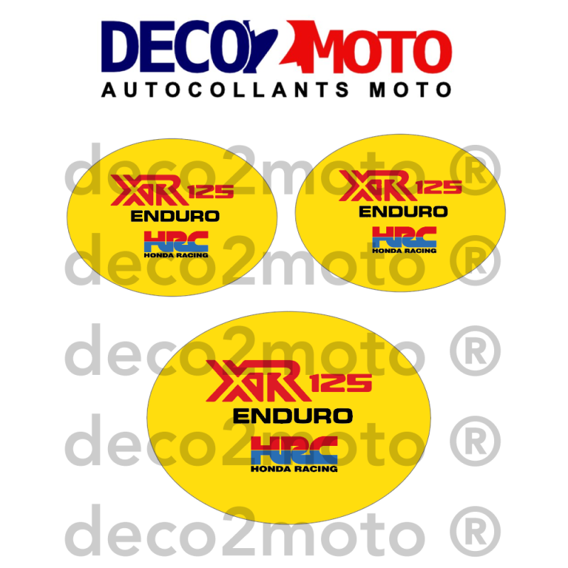 Jeu de plaques phare et caches HONDA 125 XR