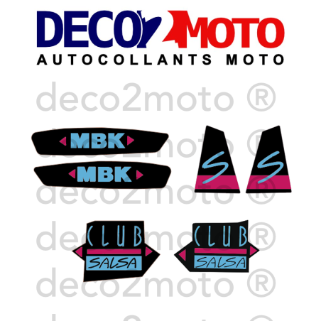 Kit stickers moto MBK 51 Club Salsa Kit stickers moto MBK 51 Club Salsa