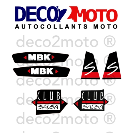 Kit stickers moto MBK 51 Club Salsa Kit stickers moto MBK 51 Club Salsa