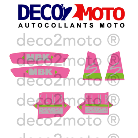 Kit stickers moto MBK 51 Club Salsa Kit stickers moto MBK 51 Club Salsa