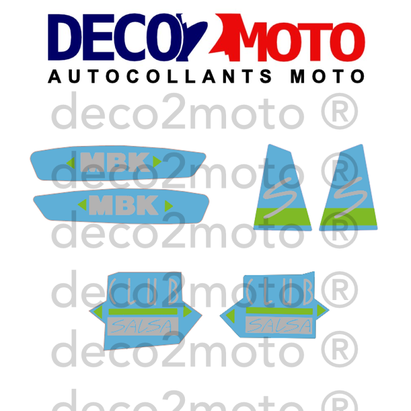Kit stickers moto MBK 51 Club Salsa