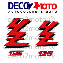 Autocollants déco YAMAHA 125 YZ 1989