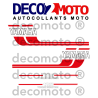 Autocollants Yamaha 125 RDX 75 Rouge