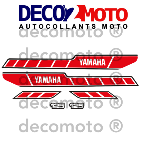 Autocollants pour Yamaha 125 RDX 78 Rouge Autocollants pour Yamaha 125 RDX 78 Rouge