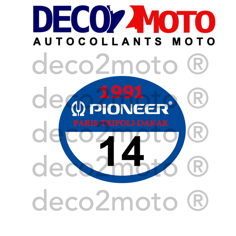 Plaque rallye dakar 1991 personnalisée