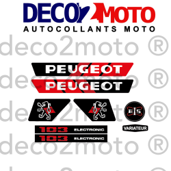 Kit autocollants Peugeot 103 MVL ROUGE