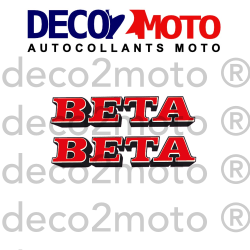 Deux autocollants BETA MX Rouge