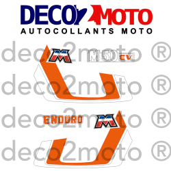 Kit autocollants Motobecane 50 EV phase 2 bleue