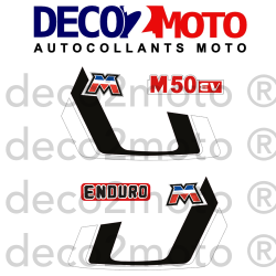 Kit autocollants Motobecane 50 EV phase 2 Rouge