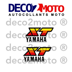 Deux autocollants Yamaha 125 XT, Yamaha XT 1990