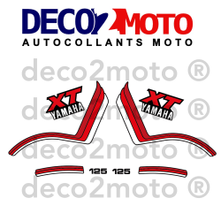 Kit autocollants Yamaha 125 XT 1983 Réservoir Noir