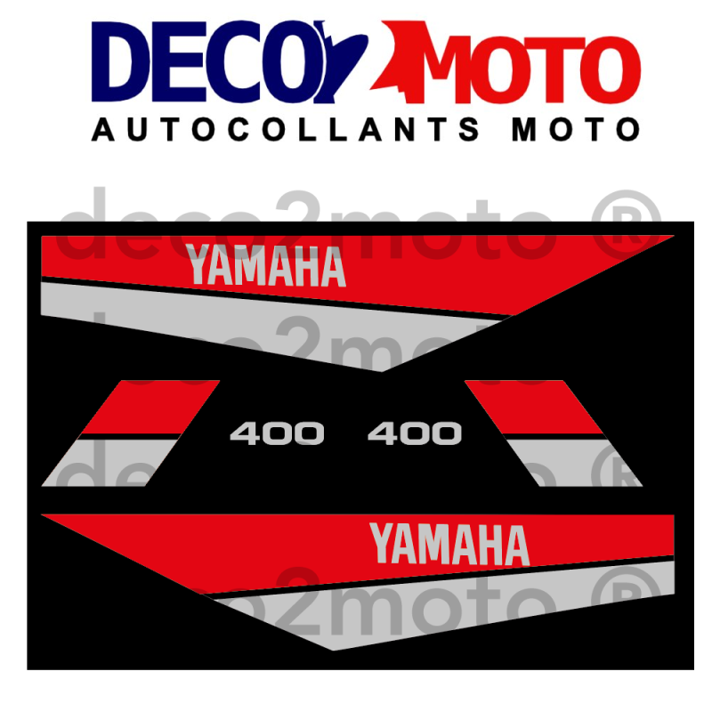 Déco moto Yamaha 400 DTMX 1980 Noire