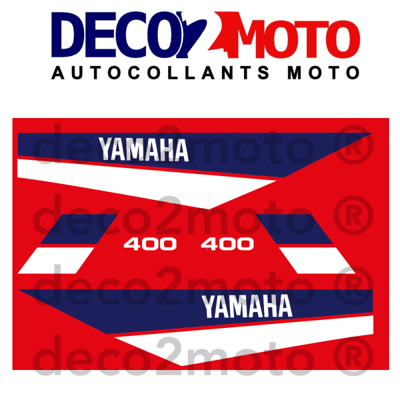 Déco moto Yamaha 400 DTMX 1980 Rouge