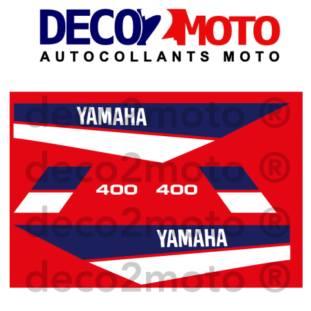 Déco moto Yamaha 400 DTMX 1980 Rouge