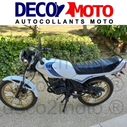 Déco Yamaha RD MX 81 blanche avec notre déco DECO2MOTO BYVAD.com