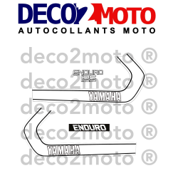 Kit Stickers Yamaha 125 DTF 1975 NOIRE