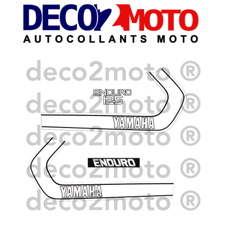 Kit Stickers Yamaha 125 DTF 1975 NOIRE
