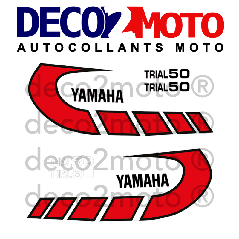 Déco pour Yamaha TY 50M Rouge