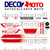 Kit déco Peugeot 103 SP phase 3 Blanc et Rouge