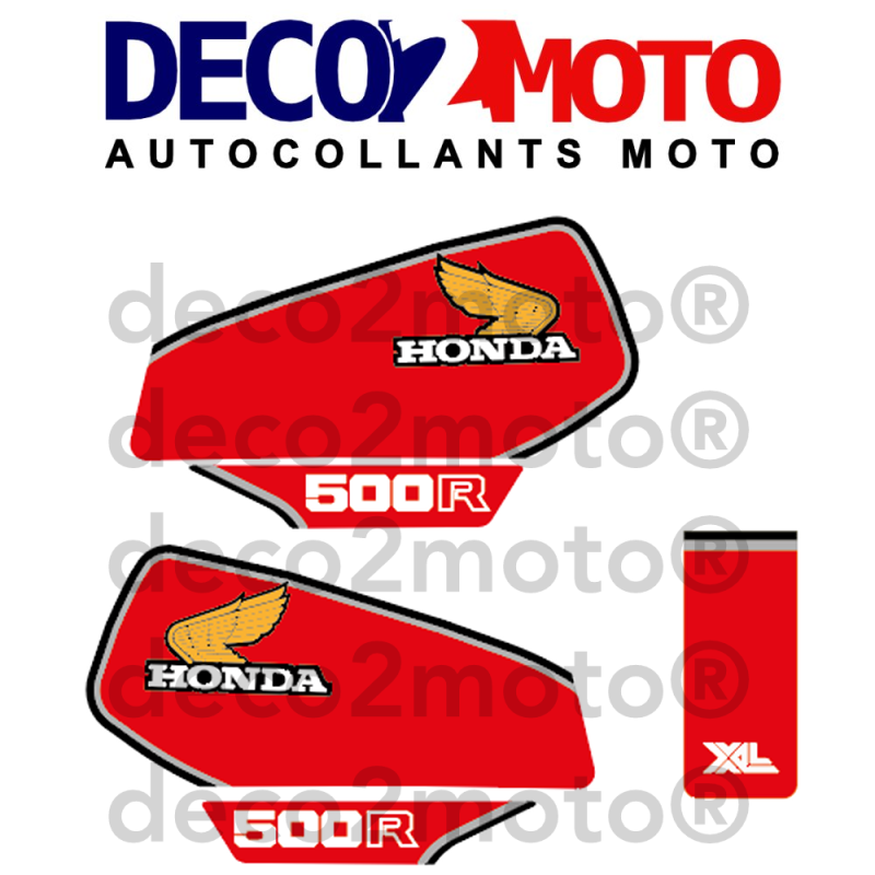 Kit complet autocollant HONDA XLR 500 Blanche 1982