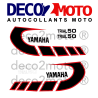 Kit autocollants Yamaha TY 50M Noire